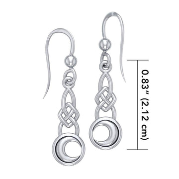 Celtic Knot Crescent Moon Earrings TE1125 - Jewelry